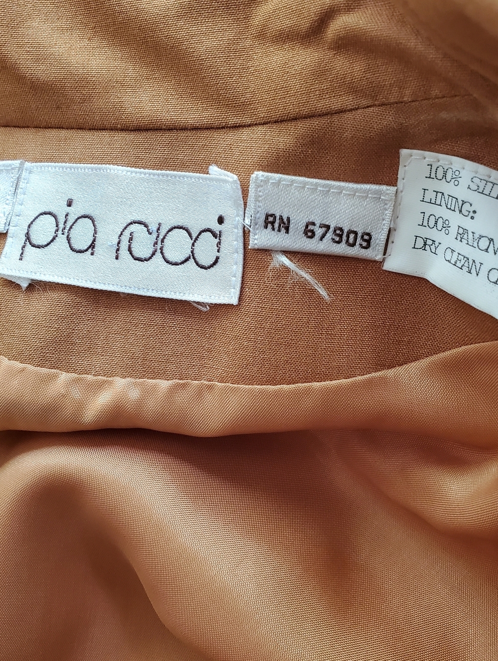 📣FLASH SALE!📣 Vintage Pia Rucci 100% Silk Tailored Power Jumpsuit 80s 90s - Picture 13 of 15